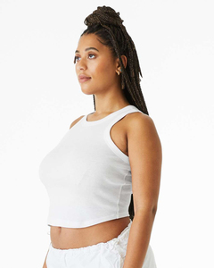 Women's Micro Ribbed Knitted OEM Bulk Seamless Cropped Tank <b>Top</b> High Elasticity Workout Vest with Tassel Lace Button - Product Image 6