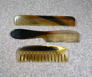 Peigne à cheveux Feng Shui religieux en corne de buffle et de bœuf polie, fait main, taille personnalisée, couleur naturelle, qualité supérieure - Product Image 1