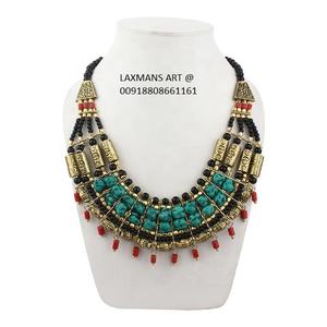 ใหม่สร้อยคอลูกปัดแก้วจากอินเดียสร้อยคอแฟชั่นสร้อยคอแฟชั่นจี้แฟชั่นสร้อยคอลูกปัดแก้วขายส่ง - Product Image 1