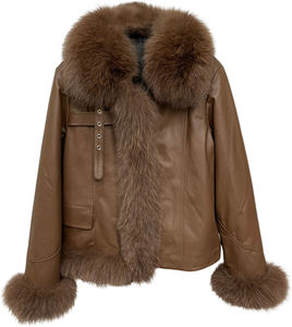 Blouson aviateur en cuir de vachette véritable de qualité supérieure, col rabattable, imperméable, épais, haute qualité, nouveautés en cuir - Product Image 1