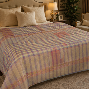 Manta Bordada Hecha a Mano, Estilo Vintage Indio, Reversible, de Algodón, para Todas las Estaciones, Colcha Hippie Kantha para Uso en Hoteles, Cubrecama o Manta - Product Image 1