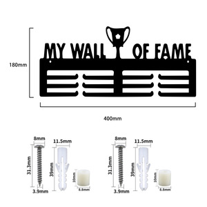 Diy <span class=keywords><strong>Wally</strong></span> Frame Sport Fabricantes Honeycomb Run Wood Wall Colgador De Medallas Rack Hexagon Stand Display Hanger Medal Holder - Product Image 3