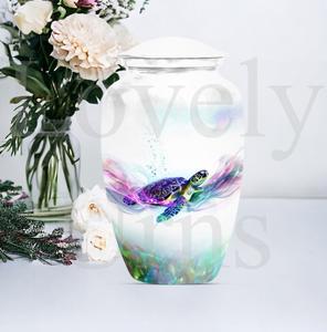 Urne colorée en forme de tortue pour cendres de crémation, urnes blanches pour cendres, souvenir commémoratif, décoration, hommage, rémembrance - Product Image 3