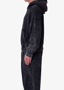 Sudadera con Capucha Oversize de Algodón 100% Lavado Ácido de Alta Calidad, 2 Piezas, Estilo Vintage, para Sublimación, Venta al por Mayor, Tallas Grandes - Product Image 4