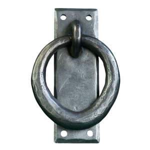 Timbre de puerta forjado a mano con diseño floral, de hierro con acabado en polvo, para puertas de dormitorio, cajones y gabinetes. - Product Image 6
