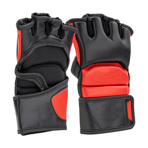 Guantes Profesionales de MMA y Boxeo de Cuero PU con Logotipo Personalizado, Cierre de Seguridad, Antideslizantes, Correa de Muñeca Ajustable, Hechos en Pakistán - Product Image 1