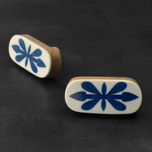 Handmade Indian Resin Wooden Dresser Drawer Knobs and Pulls Self-Adhesive Installation Handmade <b>Cupboard</b> Knob - Product Image 2