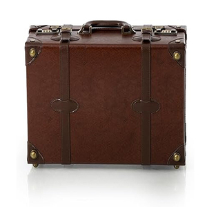 Pu Overnight Vintage Trunk <b>Box</b> <b>for</b> Storage with Combination <b>Locks</b>, Caramel Brown Trunk <b>Box</b> - Product Image 2