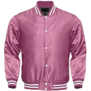 Chaqueta Universitaria Varsity OEM en Oferta, Chaqueta Personalizada con Logotipo para Hombre, Tela Satinada en la Parte Delantera, Transpirable, con Forro de Lona, Empaquetada Individualmente, Formal de Primavera - Product Image 1