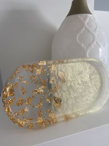 ถาดเสิร์ฟเรซิ่นอีพ็อกซี่พรีเมียมพร้อมลวดลายตกแต่งสีสันสดใส ถาดทำมือสำหรับอาหารเช้า กาแฟ ชา ขนม - Product Image 2