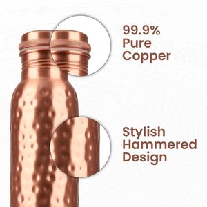 Botella de Agua de Cobre Puro con Diseño Moderno y Ecológico, Personalizable con Logotipo, para Venta al por Mayor y Spa - Product Image 3