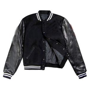 Veste universitaire surdimensionnée en coton personnalisée Hip Hop en laine vierge avec vrai corps personnalisée votre logo - Product Image 2