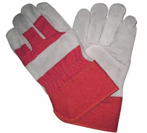 Guantes de Trabajo de Cuero Vacuno y Algodón, Guantes de Seguridad Industriales de Cuero para Trabajo Pesado, Guantes de Protección para Manos de Cuero - Product Image 4