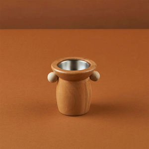 Quemador de Incienso Minimalista de Madera con Taza de Acero Inoxidable - Product Image 3