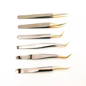 Pince à cils en acier inoxydable de luxe à motif, avec logo personnalisé, qualité salon, collection Mega, pour extensions de cils de précision – Vente en gros - Product Image 5