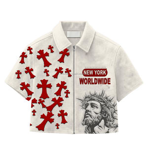 Camisetas Gráficas de Alta Calidad con Pedrería para Hombre, Estilo Urbano Personalizado, Holgadas, 100% Algodón, con Estampado Serigrafiado - Product Image 2