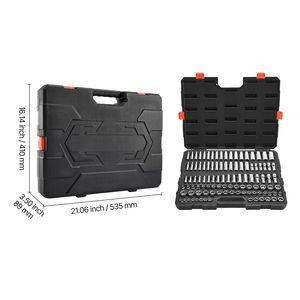 Set di Attrezzi Meccanici da 104 Pezzi con Attacco da 3/8 di Pollice, Set di Bussole Profonde e Standard Metriche da 6-24 mm, Inclusa Busola da 22mm - Product Image 6