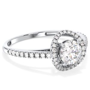 Vente directe d'usine REYES, bague en or massif 14 carats avec diamant de laboratoire taille brillant rond de 1 carat pour femme, bijoux fins de luxe - Product Image 3