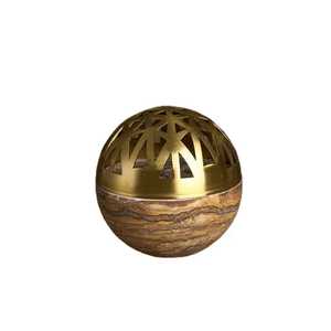 Round Metal Incense Burner New Design Resin Incense Burner Customised Trending Bakhoor Incense Burner Regular Use - Product Image 3
