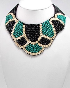 CRYSTAL CRAFT Fashion Bohemia Africa Jewelry Three-Piece Multi-Layer Necklace Earrings Bracelet <b>Set</b> Tube <b>Bead</b> - Product Image 2