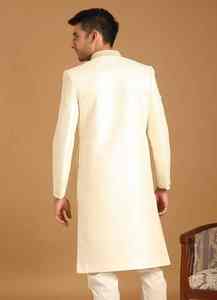 Sherwani décontracté pour homme, tenue de marié indienne et pakistanaise, protection solaire, infroissable, toutes saisons - Product Image 4