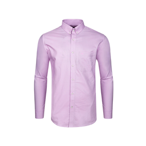 Chemise habillée homme bleu clair coupe ajustée 100 % coton satiné à manches longues boutonnée classique formelle pour affaires, bureau, mariage, soirée, élégante - Product Image 4