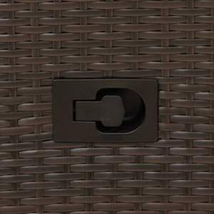 Ensemble bistro 3 pièces en polyrotin marron avec coussins, ensembles de jardin - Product Image 6