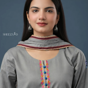 Colección Festiva, Shalwar Kameez Dupatta para Mujer, 3 Piezas, Estampado Digital - Product Image 3