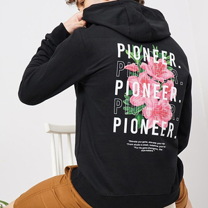 เสื้อฮู้ดดี้ผู้ชายผ้าฝ้ายเฟรนช์เทอร์รี่ 100% แบบเรียบ ไม่มีลาย พิมพ์โลโก้ได้ คุณภาพสูง ทรงโอเวอร์ไซส์ หนานุ่ม - Product Image 3