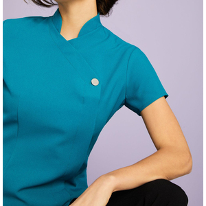 Uniformes de Trabajo para Spa y Hospital con Cierre Frontal y Diseño Elegante para Mujer, Colores Sólidos, Uniformes OEM - Product Image 6