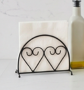 Porta Servilletas de Metal Negro de Calidad Premium con Diseño de Corazón, Ideal para Almacenamiento Elegante de Papel Tisú y Decoración del Hogar - Product Image 2