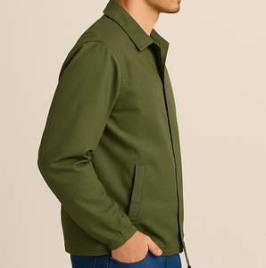 Buttons Closure Custom Logo Men Clothing Coaching Jacket Breathable Gym Workout Training Plus Size Raincoat <b>Coaches</b> Jackets - Product Image 2