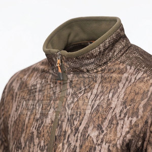 Chaqueta de Caza para Hombre de Invierno, 100% Poliéster, Lona Lavada, Transpirable, Cuello Alto, Cierre Completo con Cremallera, Bolsillos de Almacenamiento, Mangas Largas - Product Image 5