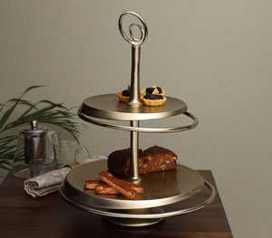 Elegant Cake Perfection Metal 2 Tier Cake <b>Stand</b> Gold Color Decorative Display Rack for Wedding Party Hotel - Product Image 5
