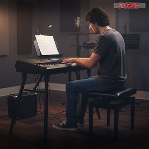 Support de clavier 5 touches réglable, support de piano numérique électrique robuste pour claviers de 54 à 88 touches - Product Image 6