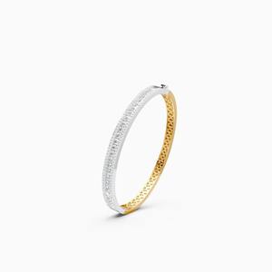 Sparkling 2.837 Ct Lab Grown Diamond Statement Bracelet In 9K Yellow White And Rose <b>Gold</b> - Product Image 3