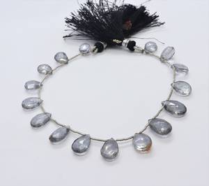 ลูกปัดคริสตัลทรงลูกแพร์เคลือบผิวธรรมชาติ AAA ขนาด 6x8-9x11 มม. ลูกปัดพลอยคริสตัลทรงลูกแพร์เคลือบผิวธรรมชาติ - Product Image 2