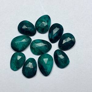 มรกตธรรมชาติทรงโรสคัทเจียระไนขัดเงา พลอยมรกตแบบหลวมสำหรับทำเครื่องประดับ ขายส่งจำนวนมาก - Product Image 3