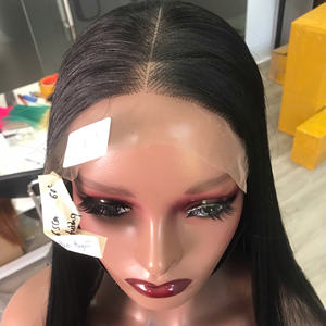 Prix usine 100% Vierge Vietnamienne Extensions de Cheveux Humains Super Double Dessiné Os Droite Dentelle Perruque en Couleur Gingembre - Product Image 4