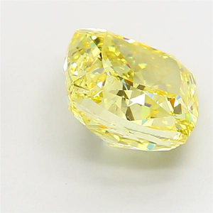 Diamante Amarillo Brillante de Corte Cojín, Cultivado en Laboratorio, Certificado IGI, Claridad VS1, Corte Excelente, Gema Suelta Sintética, Brillo Blanco - Product Image 3