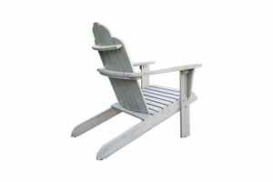 Wooden Adirondack Garden Chair Outdoor Rustic Style Tapered Leg Durable Furniture - Product Image 2