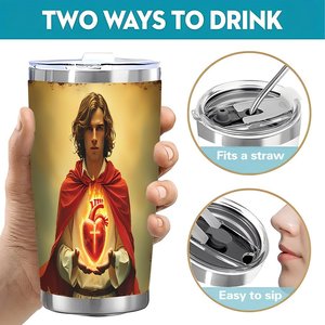 20oz Stainless Steel Tumbler Double Wall <b>Insulated</b> Portable Outdoor Use Lightweight Travel <b>Mug</b> - Product Image 5