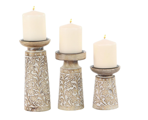 Wholesale White Hand Carved Iron <b>Candle</b> Stand <b>Set</b>/3 Easter Christmas Hotel Table Centerpiece Home Decor Elegant Pillar <b>Candle</b> - Product Image 2