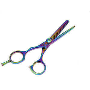Ciseaux à effiler en acier inoxydable pour droitiers, ciseaux de barbier professionnels à manche moyen pour la coupe de cheveux - Product Image 3