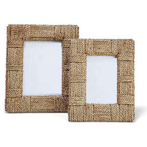 Marco de Fotos de Ratán, Decoración Creativa Bohemia para el Hogar, Exhibición de Fotos de Pared o Mesa para Mamá, Abuela, Familiares y Amigos - Product Image 1