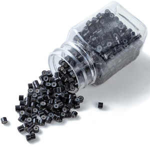 Hair Extensions Micro Rings Links <b>Beads</b> for I Tip and Stick Tip Extensions - Product Image 2