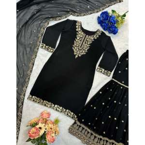 Ensemble de vêtements de soirée pour femmes, haut et pantalon élégants avec dupatta - Product Image 2