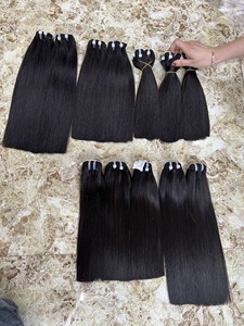 Vente en gros tendance 2024 noir Bonestraight faisceaux brut vietnamien cheveux humains pour les têtes d'entraînement pour les femmes noires modèles féminins - Product Image 4