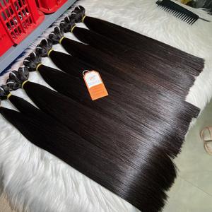 Listo para enviar Paquetes de cabello humano Hueso recto Color negro natural 12A Grado 100% Proveedor de cabello vietnamita crudo Virgen sin procesar - Product Image 2