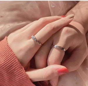 Juego de Anillos de Pareja con Diamantes de Moissanita de Primera Calidad, Joyería Elegante a Juego para Parejas, para Compromiso, Boda, Aniversario - Product Image 5